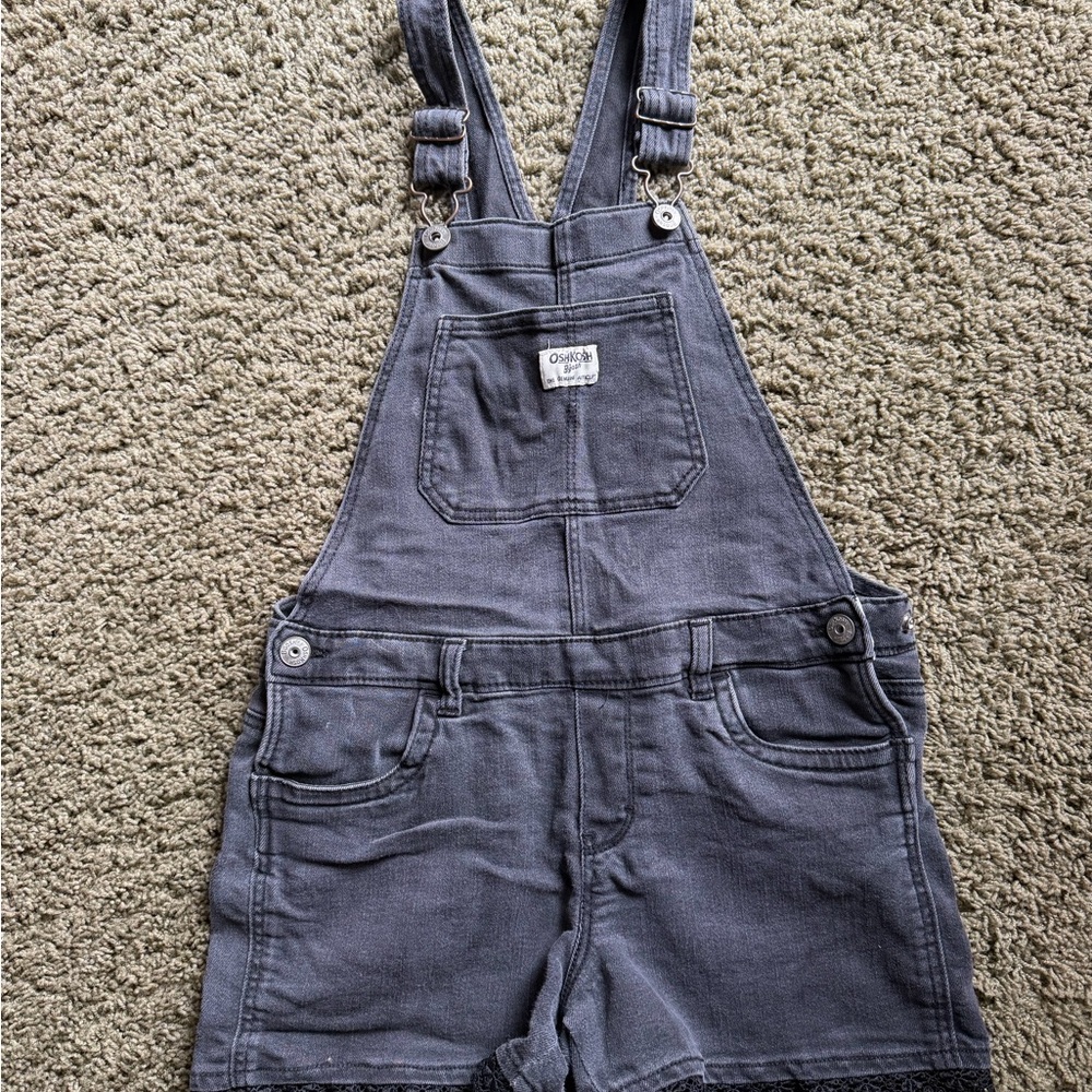 OshKosh B'gosh Denim Short Overalls- size 10